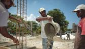 Construction workers in Haiti 